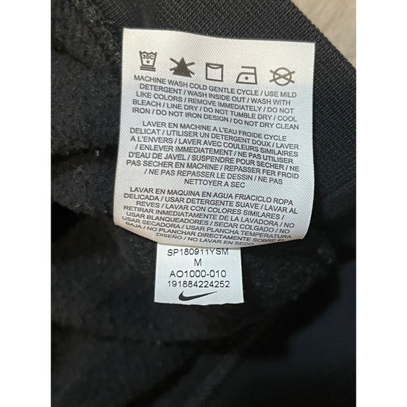 Nike Chase Reed New York City NYC Digital Flames Black Pullover Hoodie Men's M - Picture 7 of 8